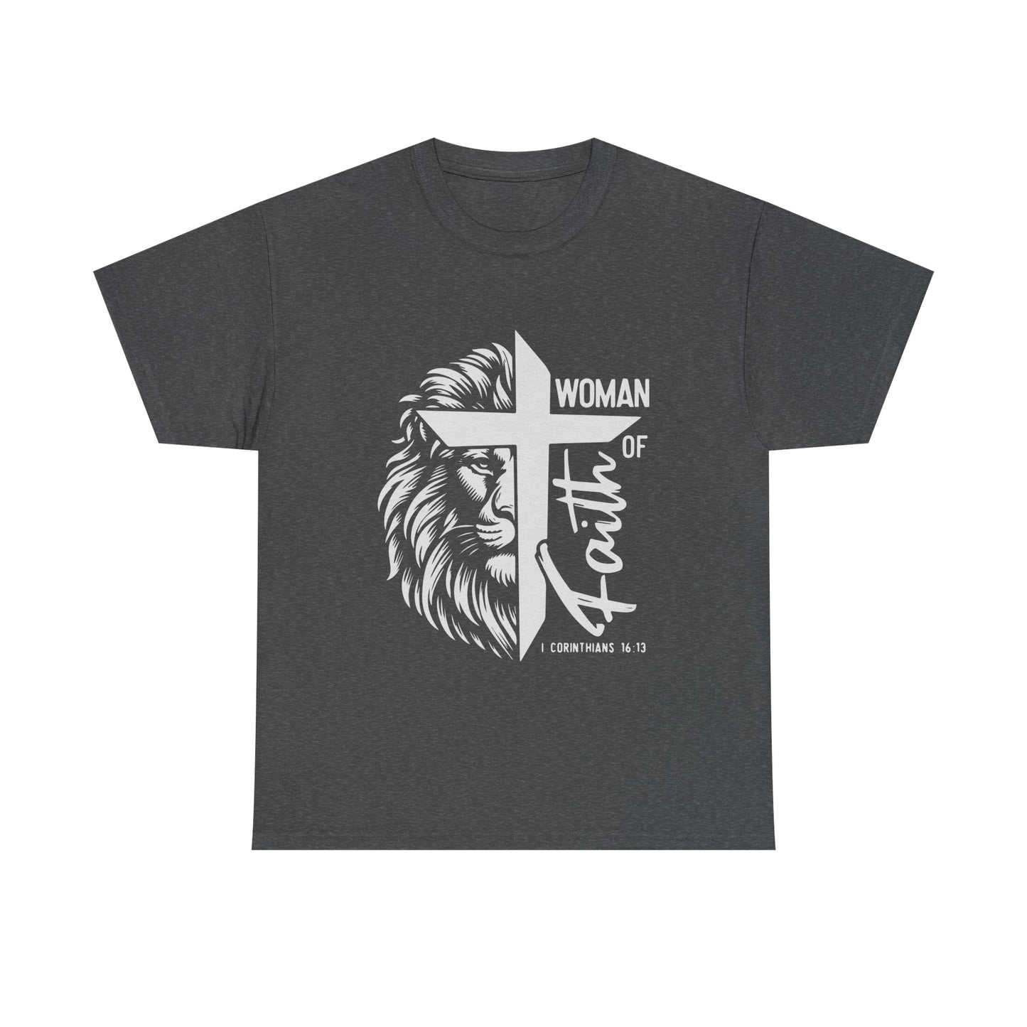 Faith-Themed Unisex Heavy Cotton Tee - Woman of Faith Design