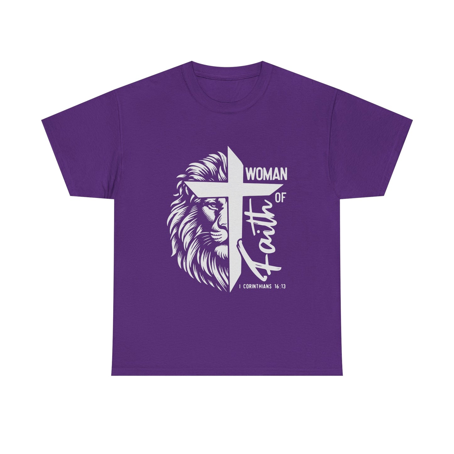 Faith-Themed Unisex Heavy Cotton Tee - Woman of Faith Design