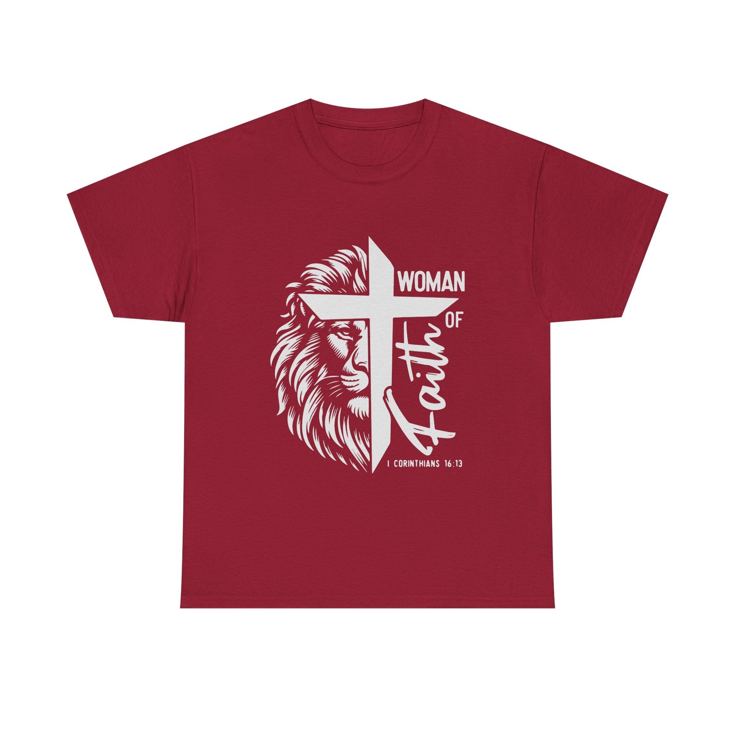 Faith-Themed Unisex Heavy Cotton Tee - Woman of Faith Design