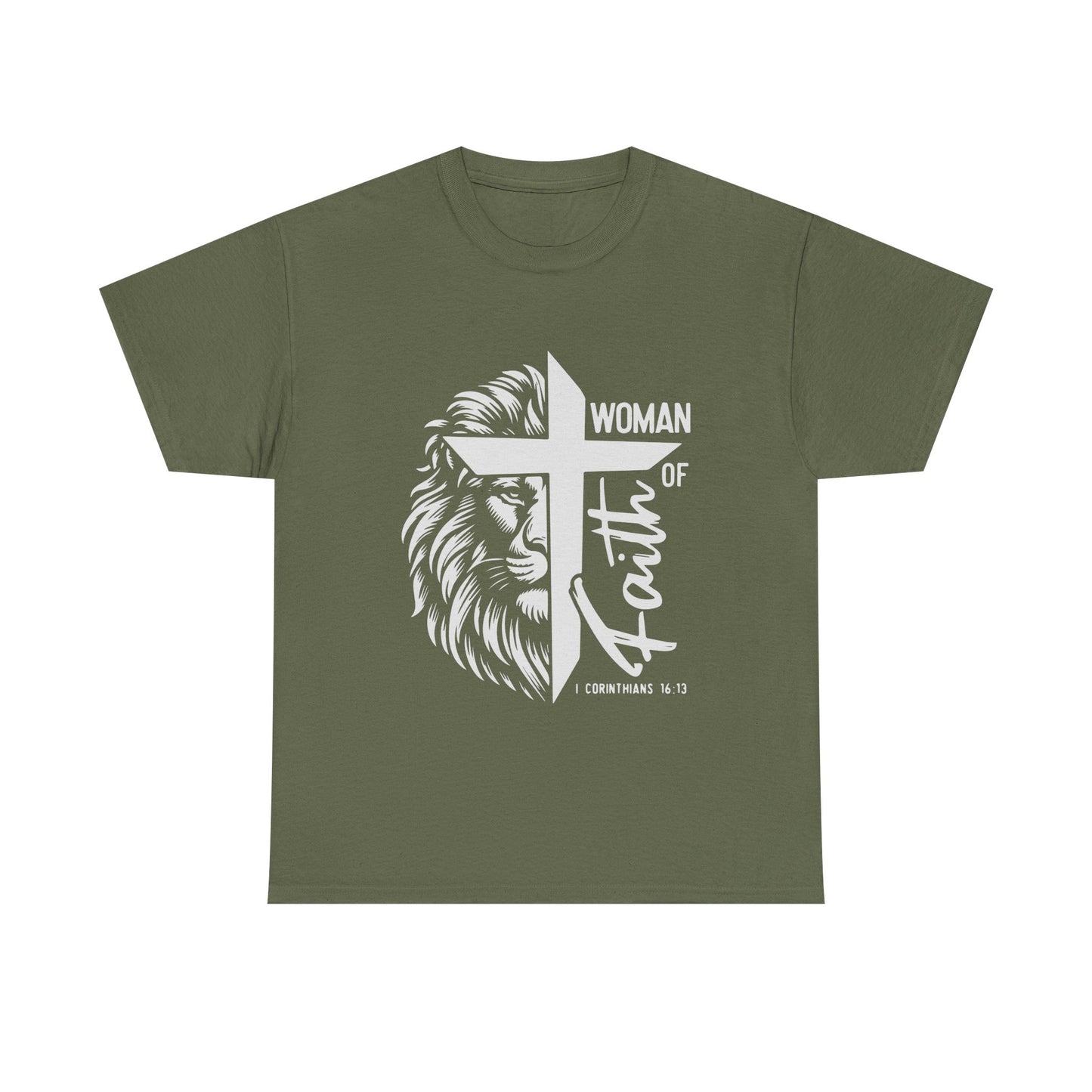 Faith-Themed Unisex Heavy Cotton Tee - Woman of Faith Design