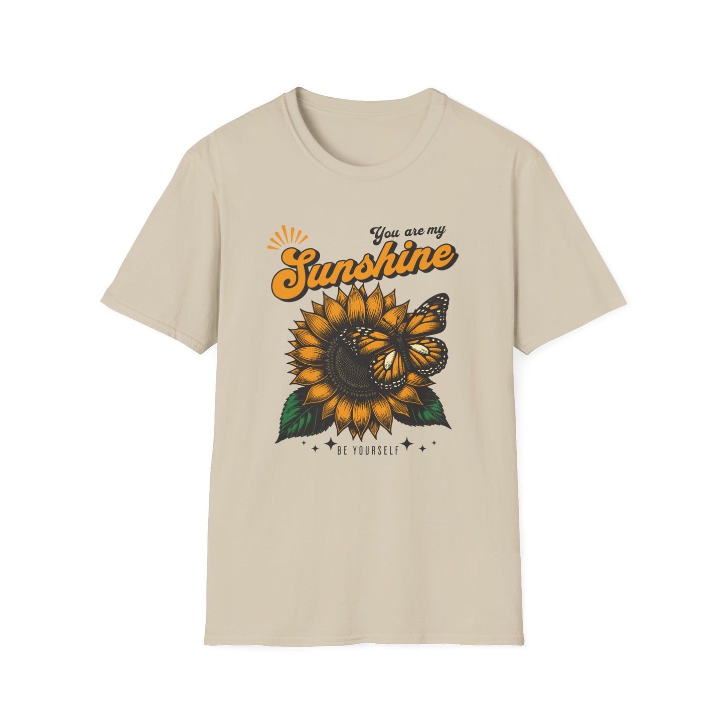 Sunflowers and Butterfly T-shirt - Unisex Softstyle