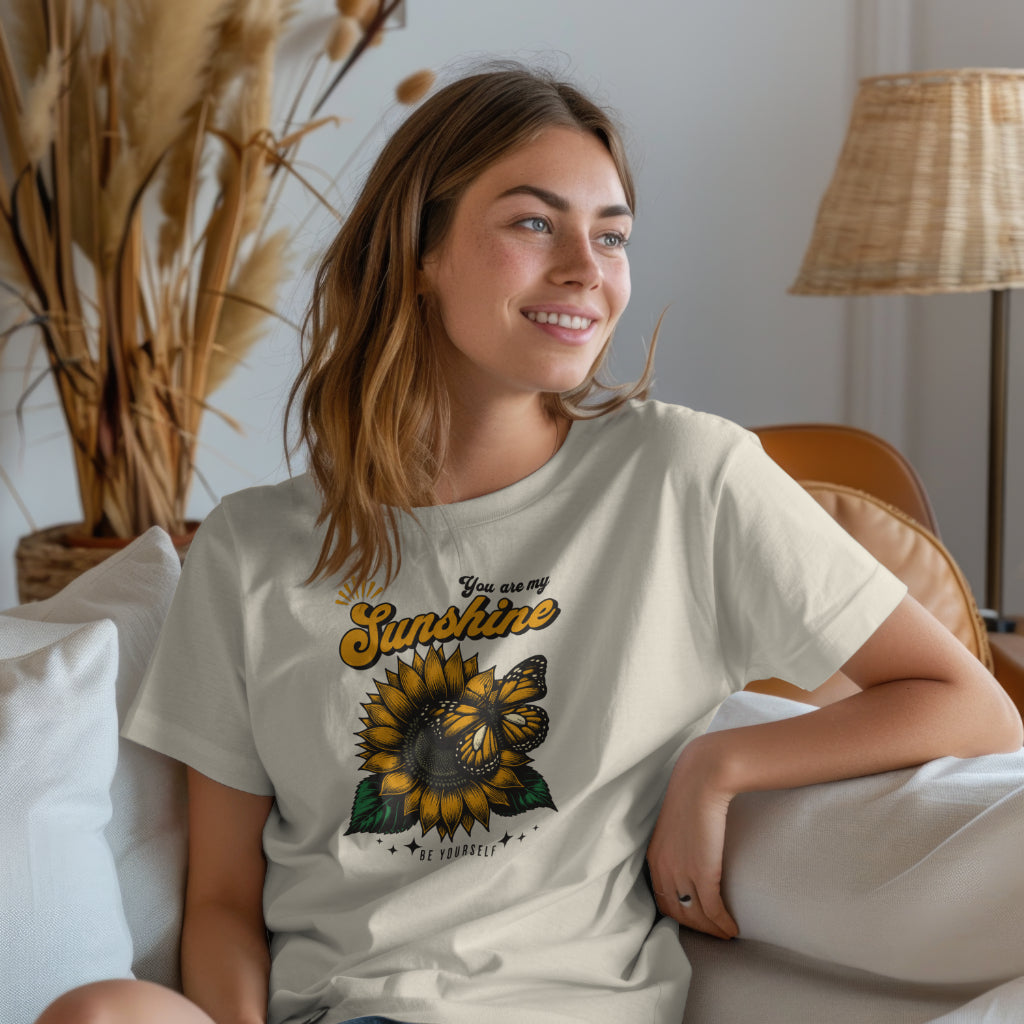 Sunflowers and Butterfly T-shirt - Unisex Softstyle