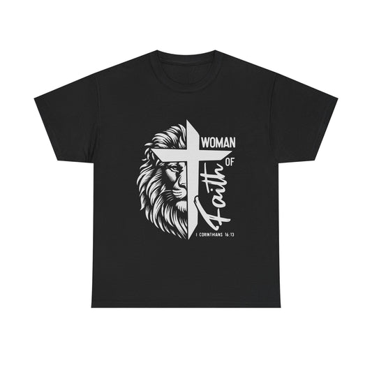 Faith-Themed Unisex Heavy Cotton Tee - Woman of Faith Design