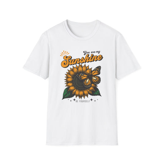 Sunflowers and Butterfly T-shirt - Unisex Softstyle